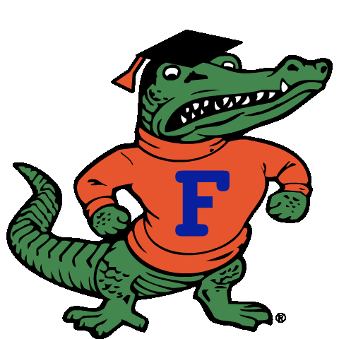 Gators Basketball Orange Sticker by University of Florida
