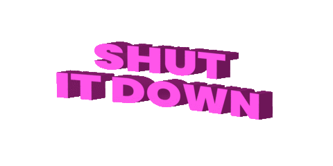 Art Shut It Down Sticker by Booksmart