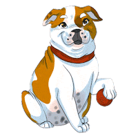 Football Bulldog Sticker by Addie - University of Redlands Mascot
