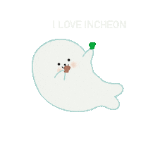 rangpeach incheon 인천 물개 조개 Sticker