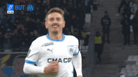 Happy Football GIF by Olympique de Marseille