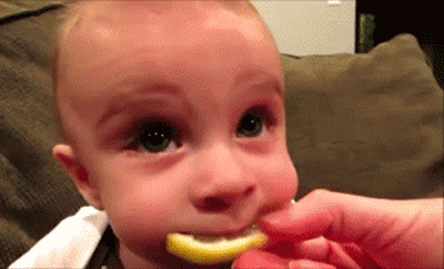 baby eating GIF