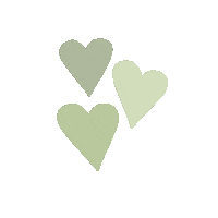 Green Hearts Sticker