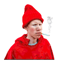 David Choe Smoking Sticker