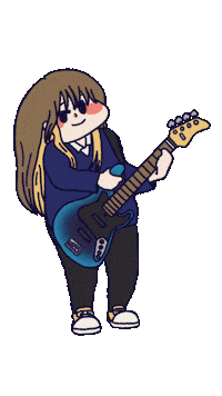 Bass Guitar Spinning Sticker