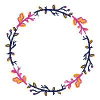 SnapPortMelbourne flower frame leaves floral Sticker