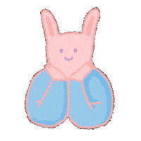 Monya2410 smile sleepy rabbit 토끼 Sticker