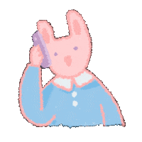 Monya2410 smile sleepy rabbit 토끼 Sticker