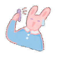 Monya2410 smile sleepy rabbit 토끼 Sticker