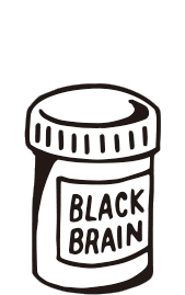 blackbrain shop tap blackbrain pillbottle Sticker