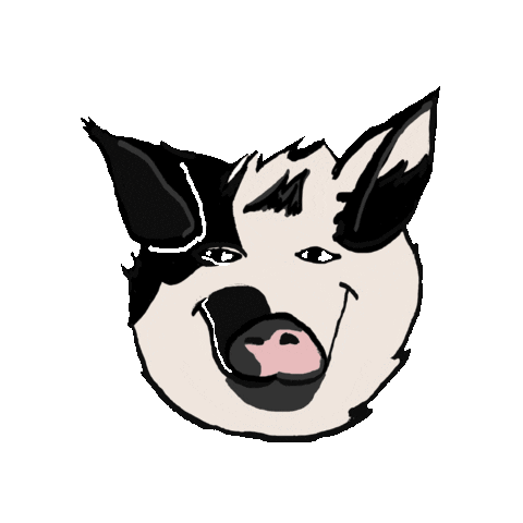 Dog Pig Sticker by ZOECA jewelry