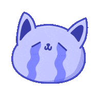 Sad Cat Sticker by Demic