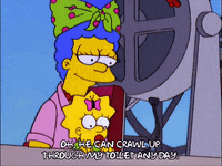 marge simpson toilet GIF