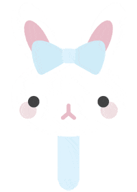 Blinking White Rabbit Sticker