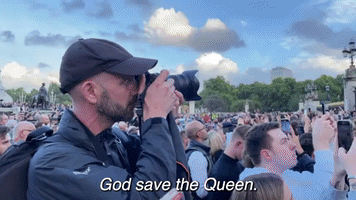 Crowd Sings 'God Save the Queen'