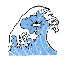 Wave California Sticker by Padre Mu
