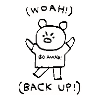 Angry Hold Up Sticker by Simian Reflux