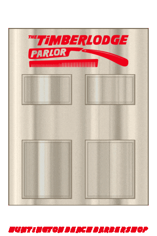 timberlodgeparlor retro horror mirror barber Sticker
