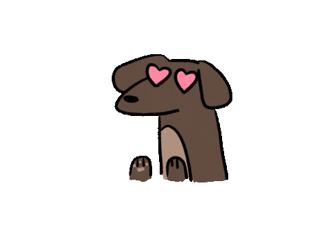 mossyaki giphyupload dog puppy hearts Sticker
