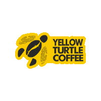 Yellow Turtle Coffee Sticker by acdelposo