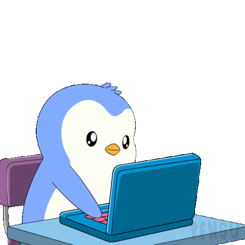 Work Working Sticker by Pudgy Penguins