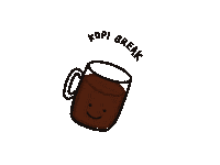 Coffee Break Sticker by The Jomu Co