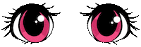pink eyes wink Sticker