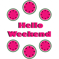 weekend hello GIF by National Watermelon Association
