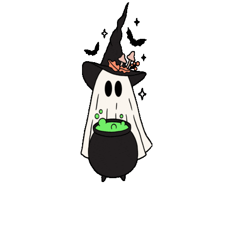 Cute Ghost Sticker by ZauberMerch