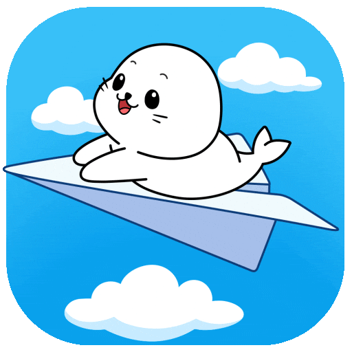 Happy Blue Sky GIF by Sappy Seals