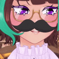 echorosen anime green fail glasses GIF