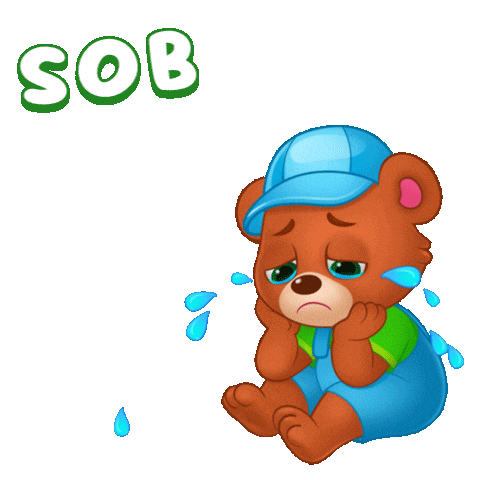 Sad Cry Baby Sticker by Lucas and Friends by RV AppStudios