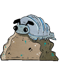 Roly Poly Sea Sticker by Mike Bennett Art