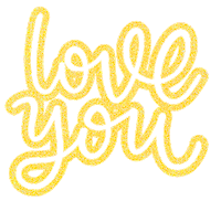 bywinterbird love you lettering handlettering brush lettering Sticker