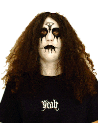 YeahSkateboards black metal metalhead corpse paint yeah skateboards Sticker