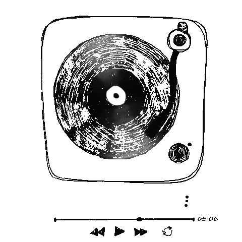 Record Player Art Sticker