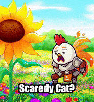Scared Scaredy Cat GIF by Zorooster