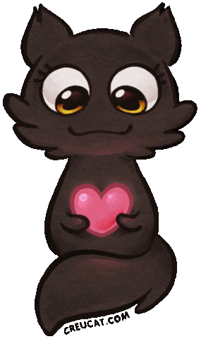 I Love You Hug Sticker by Créu Cat