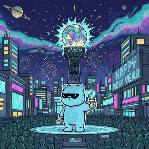 Happy New Year Party GIF by Kanpai Pandas