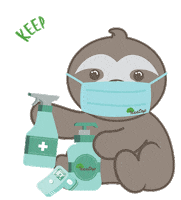 Keep Your Distance Sleep Sticker by Life In Treetop