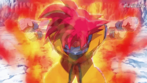 goku vs broly GIF