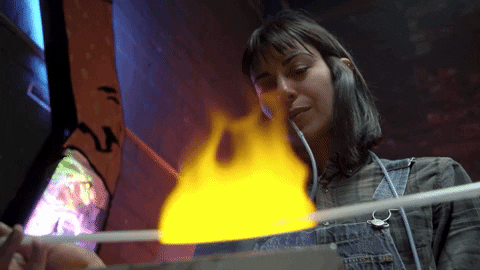 art fire GIF by NEVER TOO LATE