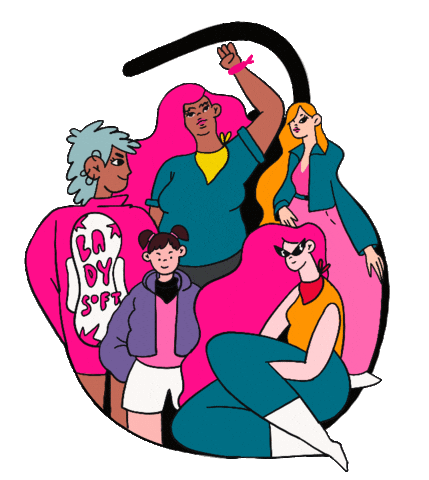 GUOMAN giphyupload mujeres amigas menstruacion Sticker