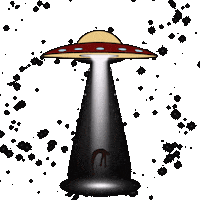 Area 51 Spinning Sticker by Nilaja