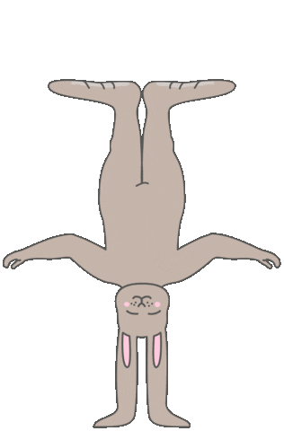 Upside Down Bunny Sticker