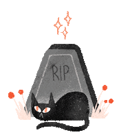 Cat Halloween Sticker by Kirstin Smith