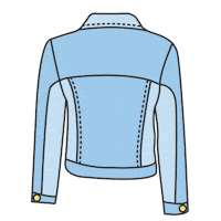 Denim Jacket Sticker by The GelBottle Inc