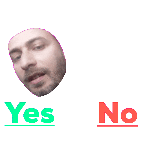 Yes No Sticker