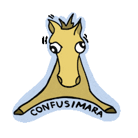 Confused Horses Sticker by Dreamers & Schemers