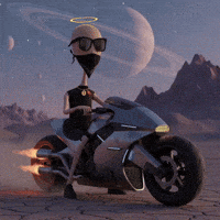 Ride Motorcycle GIF by Lonely Aliens
